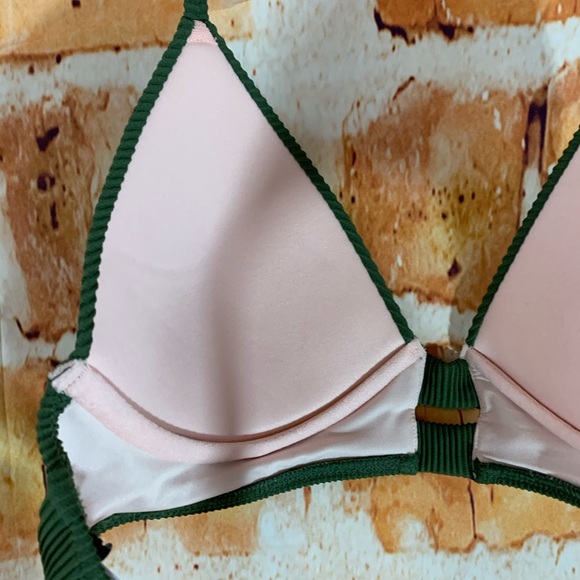 SOLD OUT!!Lightly Lined Ribbed Long Line Triangle Bikini Top - Picture 8 of 12